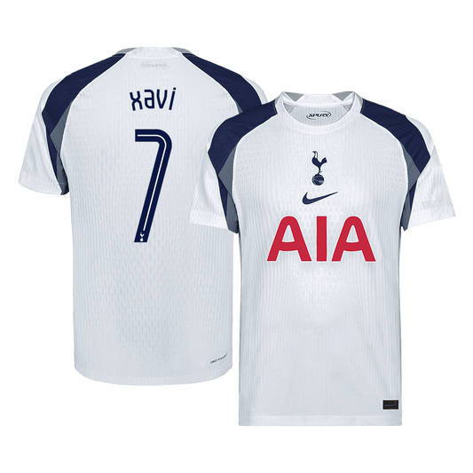 XAVI #7 Authentic Tottenham Hotspur Home Soccer Jersey 2025/26 White - UCL