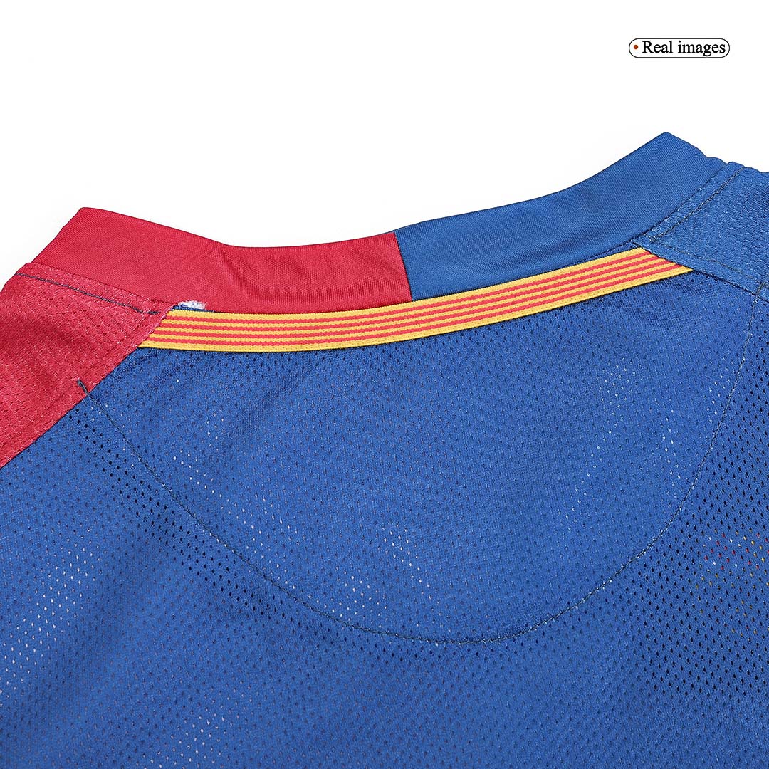 Retro A.INIESTA #8 2008/09 Barcelona Home Long Sleeve Soccer Jersey - UCL Final