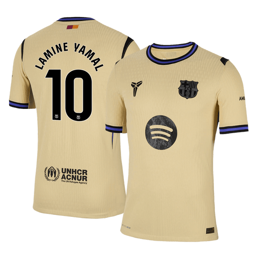 LAMINE YAMAL #10 Authentic Barcelona Away Soccer Jersey 2025/26 Yellow - UCL