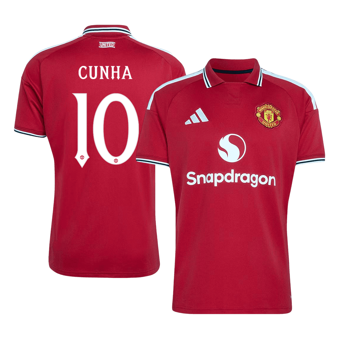 CUNHA #10 Manchester United Home Soccer Jersey 26/27 Red - UCL