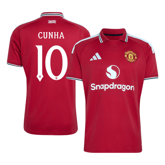 CUNHA #10 Manchester United Home Soccer Jersey 26/27 Red - UCL