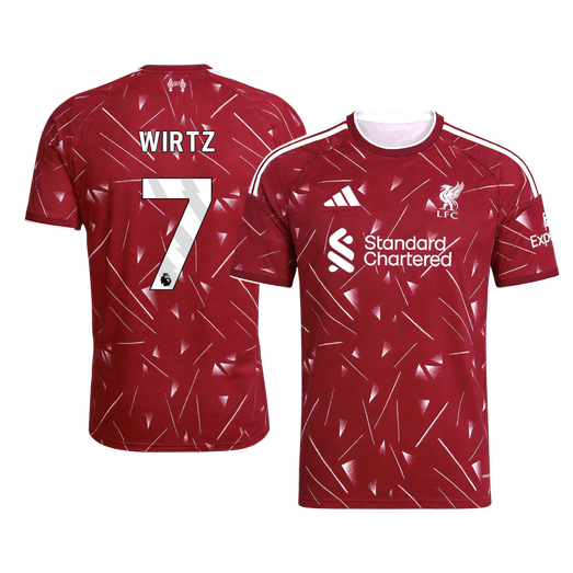 WIRTZ #7 Liverpool Home Soccer Jersey 26/27 Red