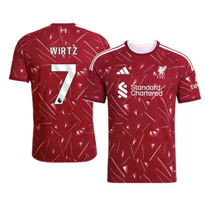 WIRTZ #7 Liverpool Home Soccer Jersey 26/27 Red
