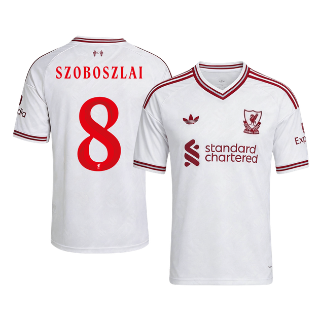 SZOBOSZLAI #8 Liverpool Away Soccer Jersey 2026/27 White - UCL