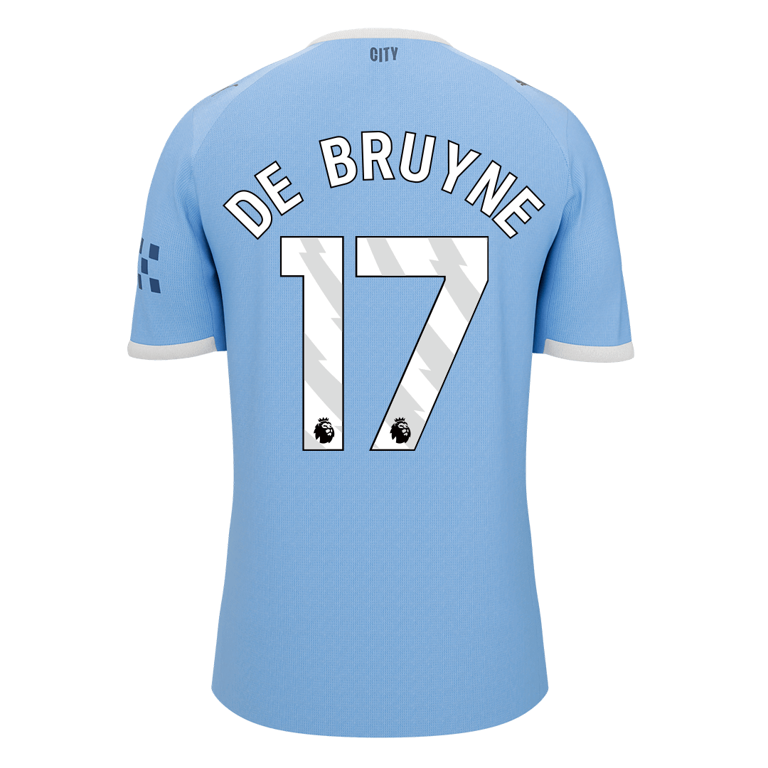 DE BRUYNE #17 Manchester City Home Soccer Jersey 2025/26 Blue