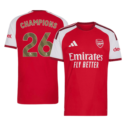 Player Version CHAMPIONS #26 Arsenal Home Soccer Jersey 2026/27