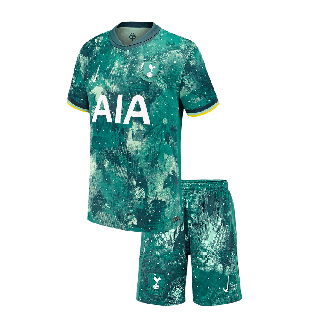 Kid's Tottenham Hotspur Third Away Football Shirt Kit(Shirt+Shorts) 2024/25 Football Kit UK