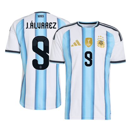 Authentic J.ÁLVAREZ #9 Argentina Home Soccer Jersey 2026