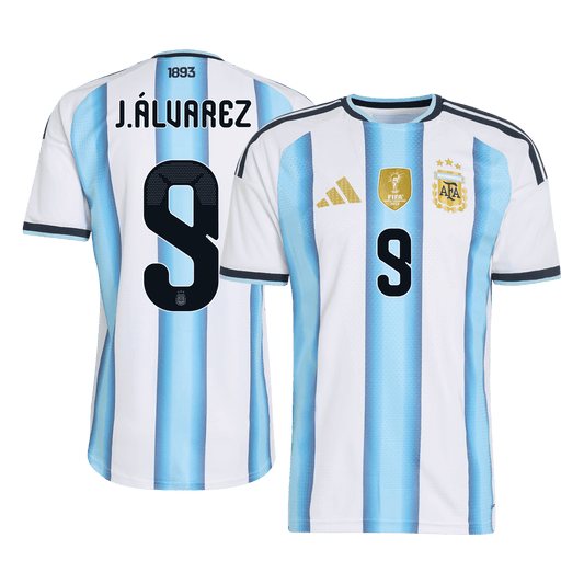 Authentic J.ÁLVAREZ #9 Argentina Home Soccer Jersey 2026