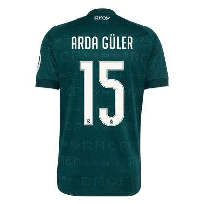 ARDA GÜLER #15 Real Madrid Away Soccer Jersey 2026/27 Green