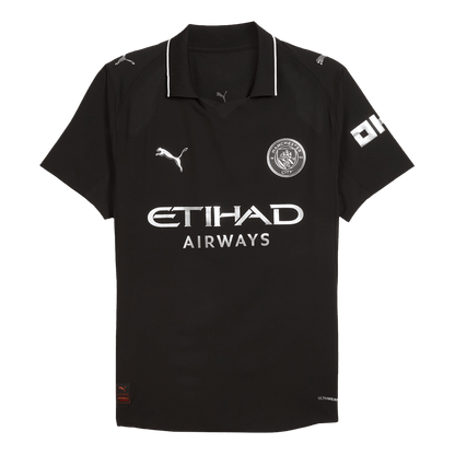 Authentic HAALAND #9 Manchester City Away Soccer Jersey 2025/26 Black