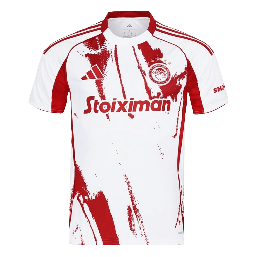 Olympiacos Away Soccer Jersey 2025/26 Red&White