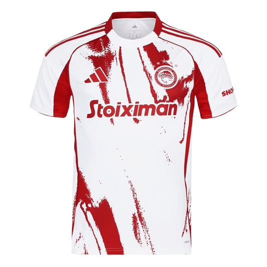 Olympiacos Away Soccer Jersey 2025/26 Red&White