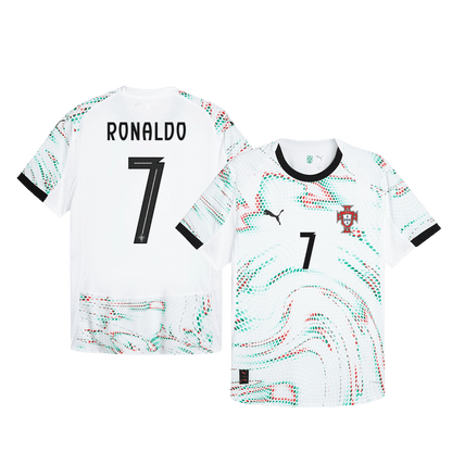 RONALDO #7 Authentic Portugal Away Soccer Jersey 2025 White
