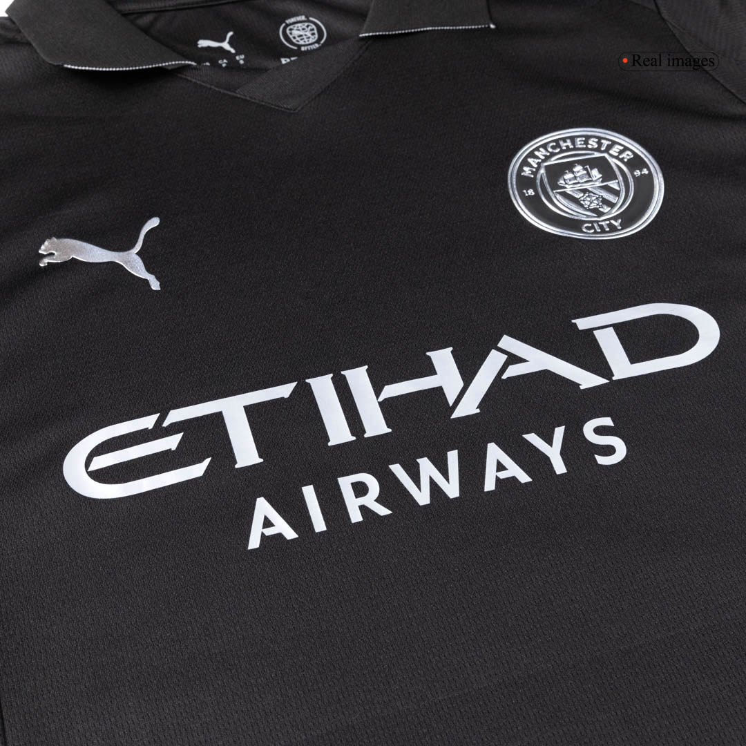 Manchester City Away Soccer Jersey 2025/26 Black