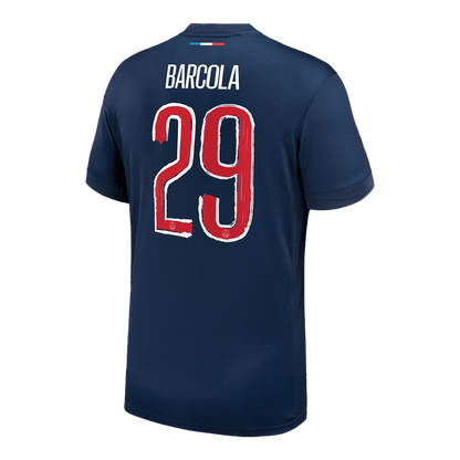 BARCOLA #29 PSG Home Soccer Jersey 2024/25 Navy - UCL