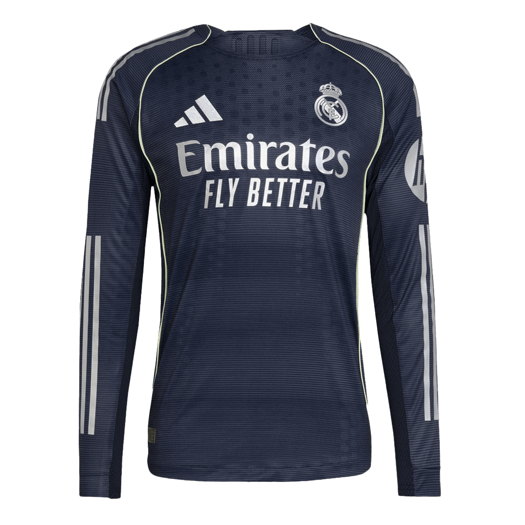 Player Version 25/26 Real Madid Away Long Sleeve Soccer Jesey Navy