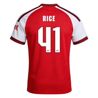 RICE #41 Arsenal Home Soccer Jersey 26/27 Red- UCL