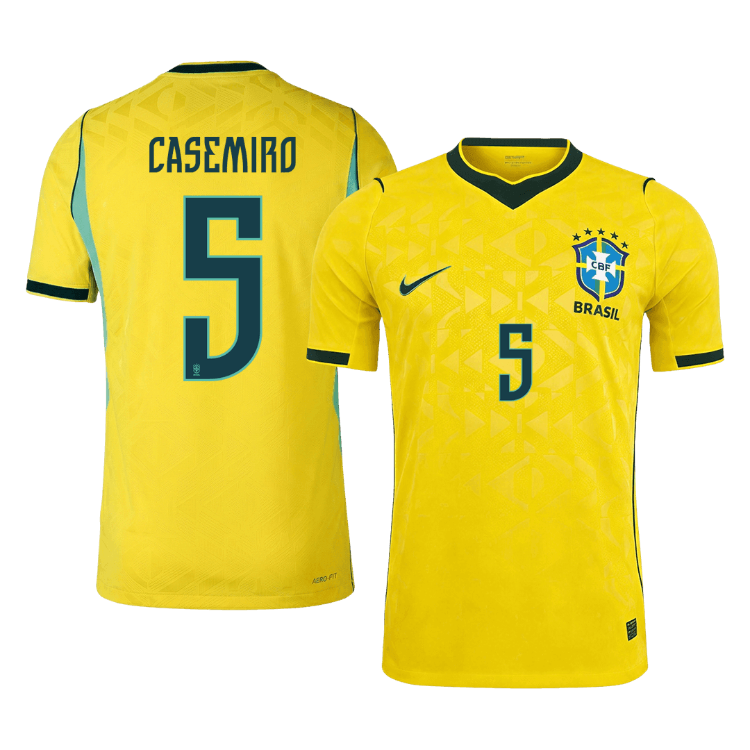 Authentic CASEMIRO #5 Brazil Home Soccer Jersey 2026