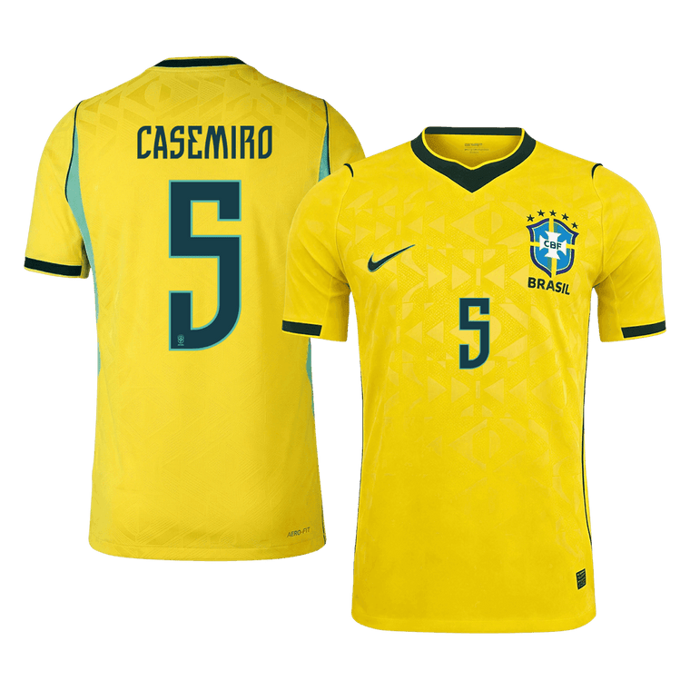 Authentic CASEMIRO #5 Brazil Home Soccer Jersey 2026