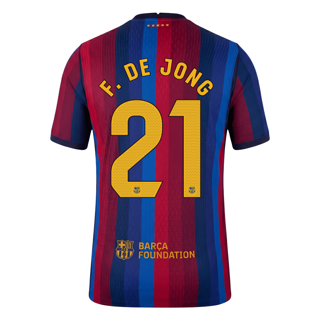 Authentic F. DE JONG #21 Barcelona Home Soccer Jersey 2026/27