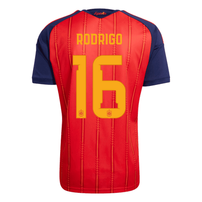 RODRIGO #16 Spain Champion Edition Home Soccer Jersey World Cup 2026 Red