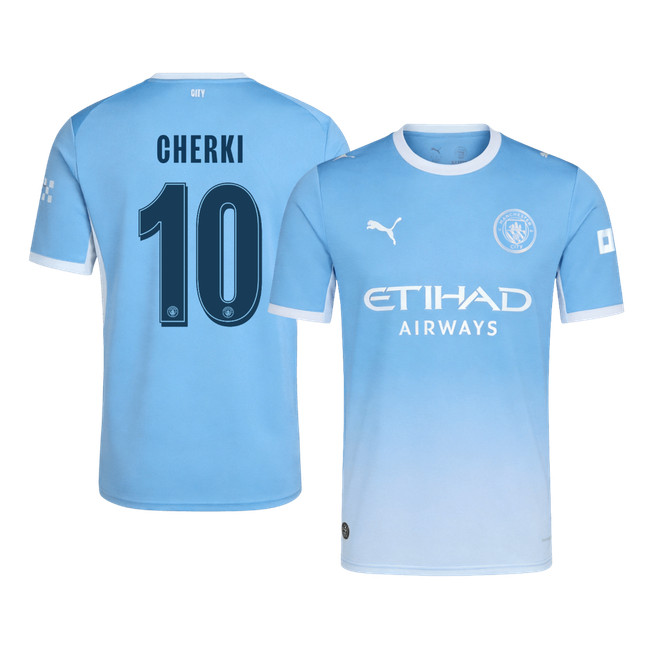 CHERKI #10 Manchester City Home Soccer Jersey 26/27 Blue - UCL