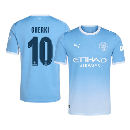 CHERKI #10 Manchester City Home Soccer Jersey 26/27 Blue - UCL