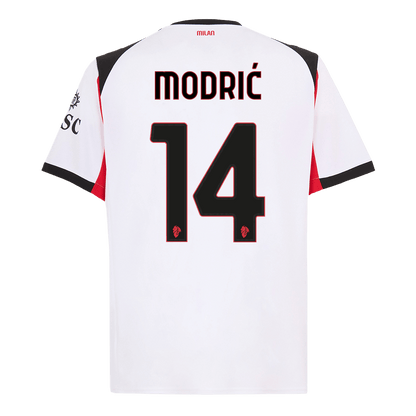 MODRIĆ #14 AC Milan Away Soccer Jersey 2025/26 White