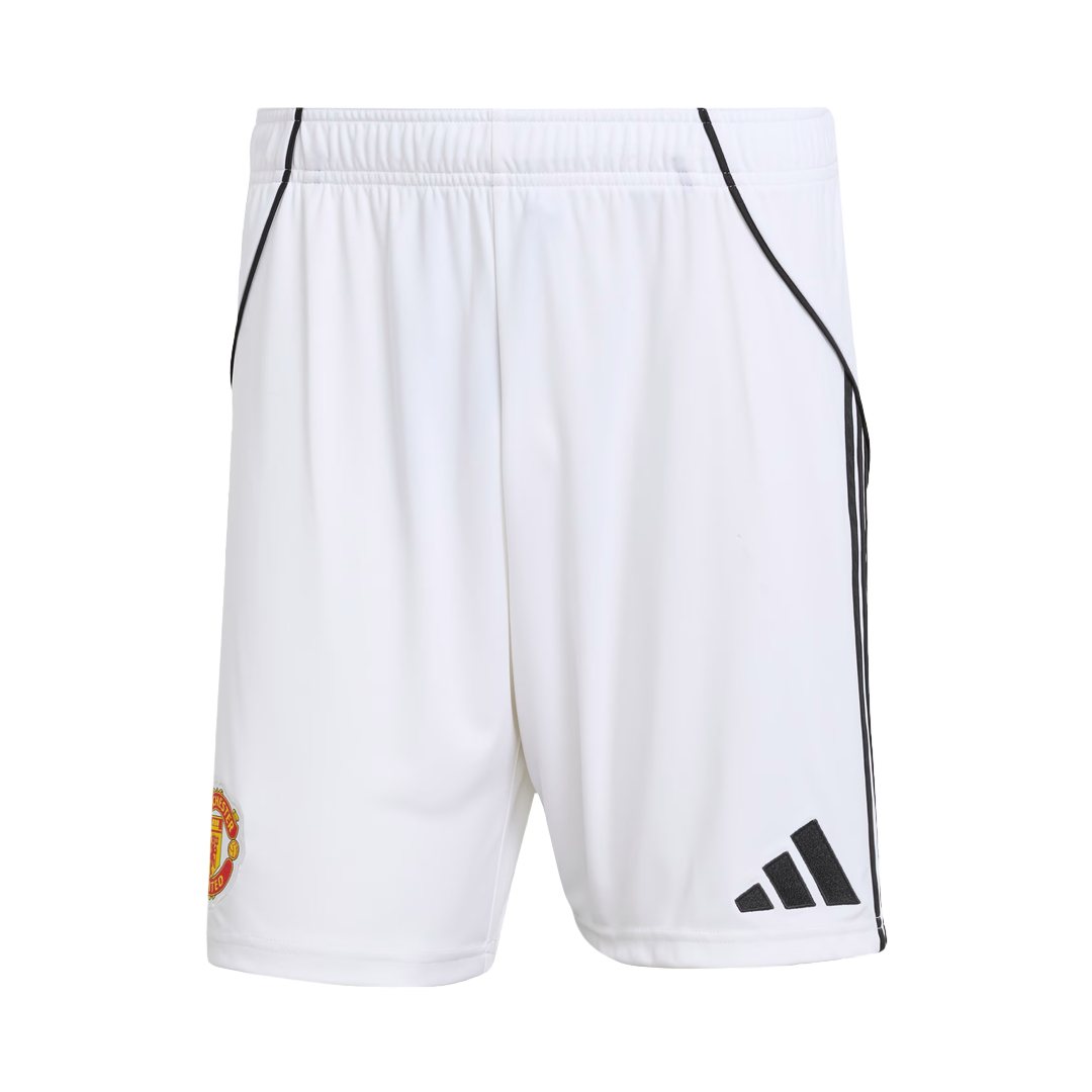 Manchester United Home Soccer Shorts 25/26 White