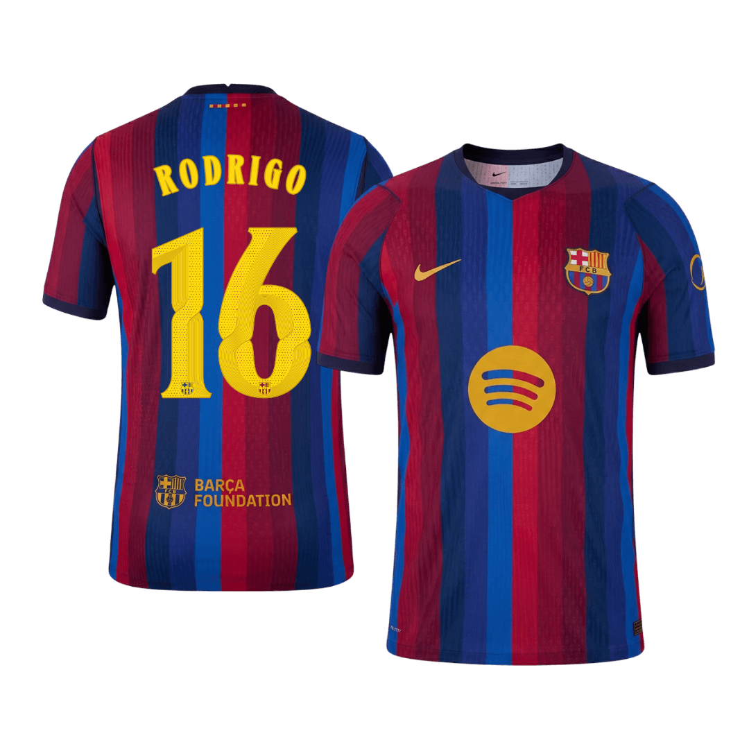 Authentic RODRIGO #16 Barcelona Home Soccer Jersey 2026/27