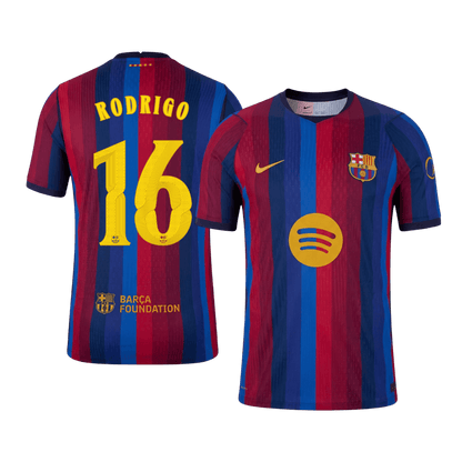Authentic RODRIGO #16 Barcelona Home Soccer Jersey 2026/27