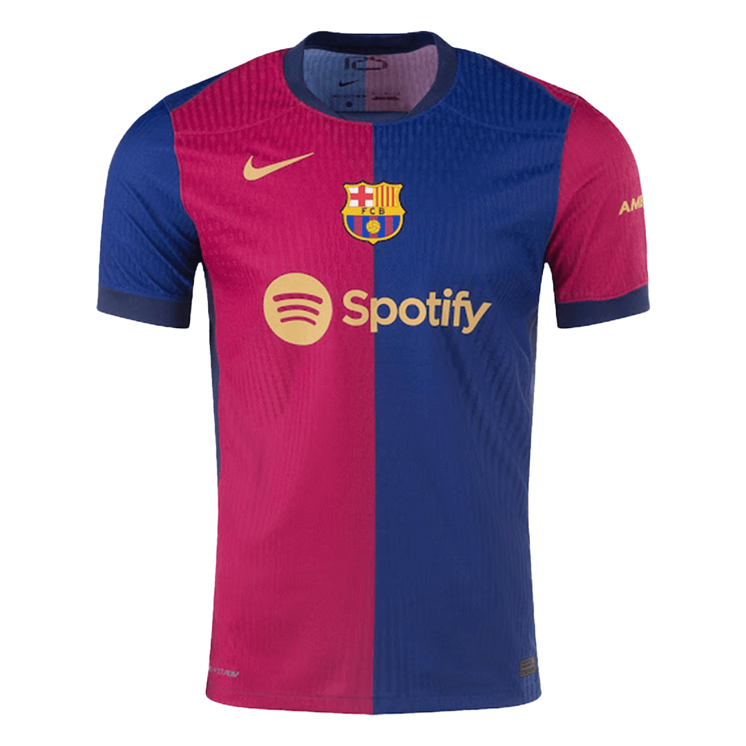 Authentic LAMINE YAMAL #19 Barcelona Home Soccer Jersey 2024/25  - UCL - old sponsor