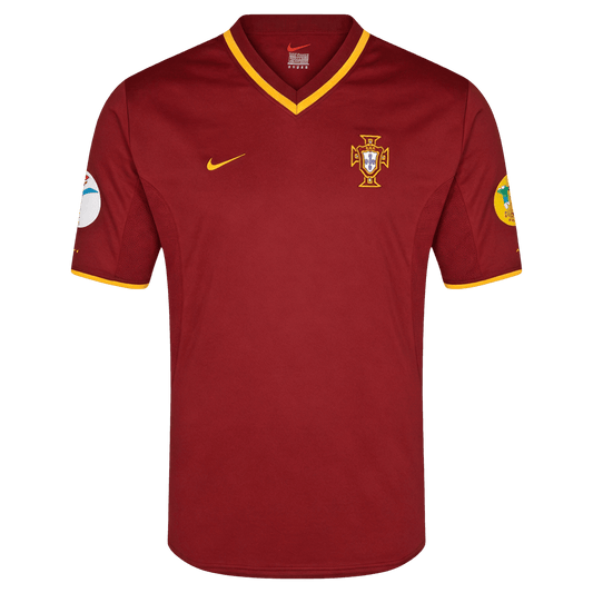 Men Retro Fan Version 2000 Portugal Home Soccer Jersey Red