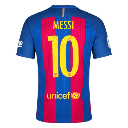 MESSI #10 Retro 2016/17 Barcelona Home Soccer Jersey Red&Blue