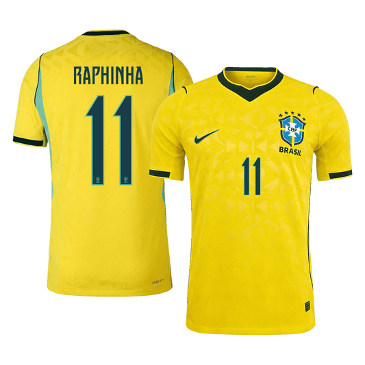 Authentic RAPHINHA #11 Brazil Home Football Shirt 2026