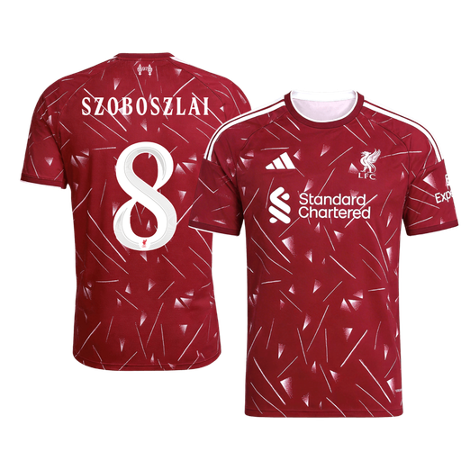 SZOBOSZLAI #8 Liverpool Home Soccer Jersey 26/27 Red - UCL
