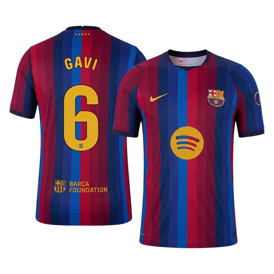 Authentic GAVI #6 Barcelona Home Soccer Jersey 2026/27