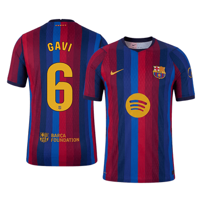 Authentic GAVI #6 Barcelona Home Soccer Jersey 2026/27