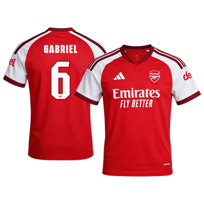 GABRIEL #6 Arsenal Home Soccer Jersey 26/27 Red- UCL