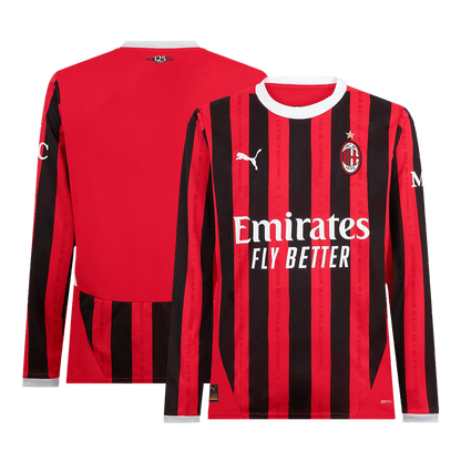 AC Milan Home Long Sleeve Soccer Jersey 2024/25
