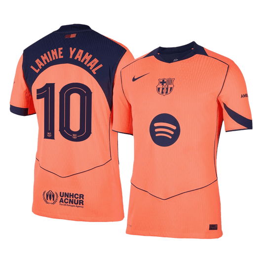 Authentic LAMINE YAMAL #10 Barcelona Third Away Soccer Jersey 2025/26