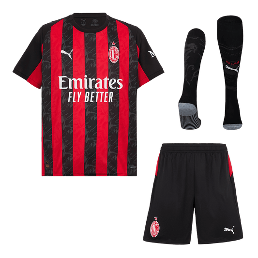 AC Milan Home Soccer Jersey Kit(Jersey+Shorts+Socks) 2025/26