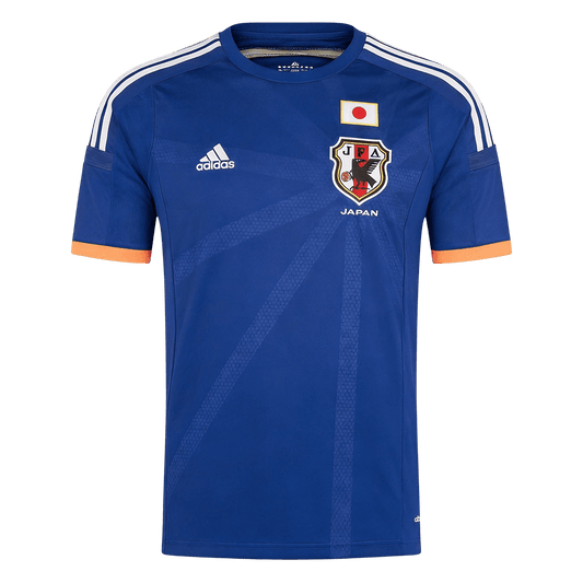 Men Retro Fan Version Japan Home Soccer Jersey World Cup 2014 Blue