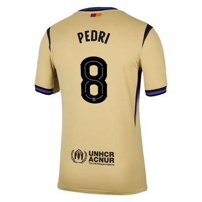 PEDRI #8 Barcelona Away Soccer Jersey 2025/26 Yellow - UCL