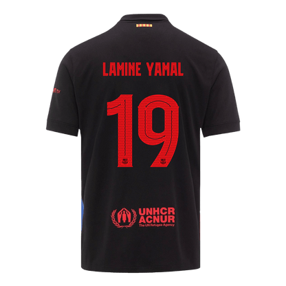 LAMINE YAMAL #19 Barcelona Away Soccer Jersey 2024/25 - UCL (Spotify Logo Without Text)