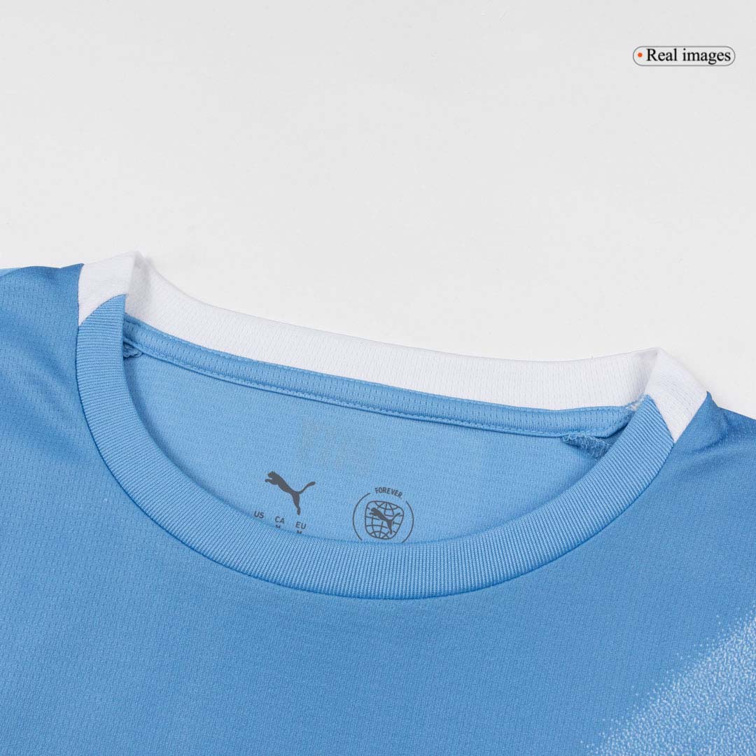 Manchester City Home Soccer Jersey Kit(Jersey+Shorts) 2025/26 Blue