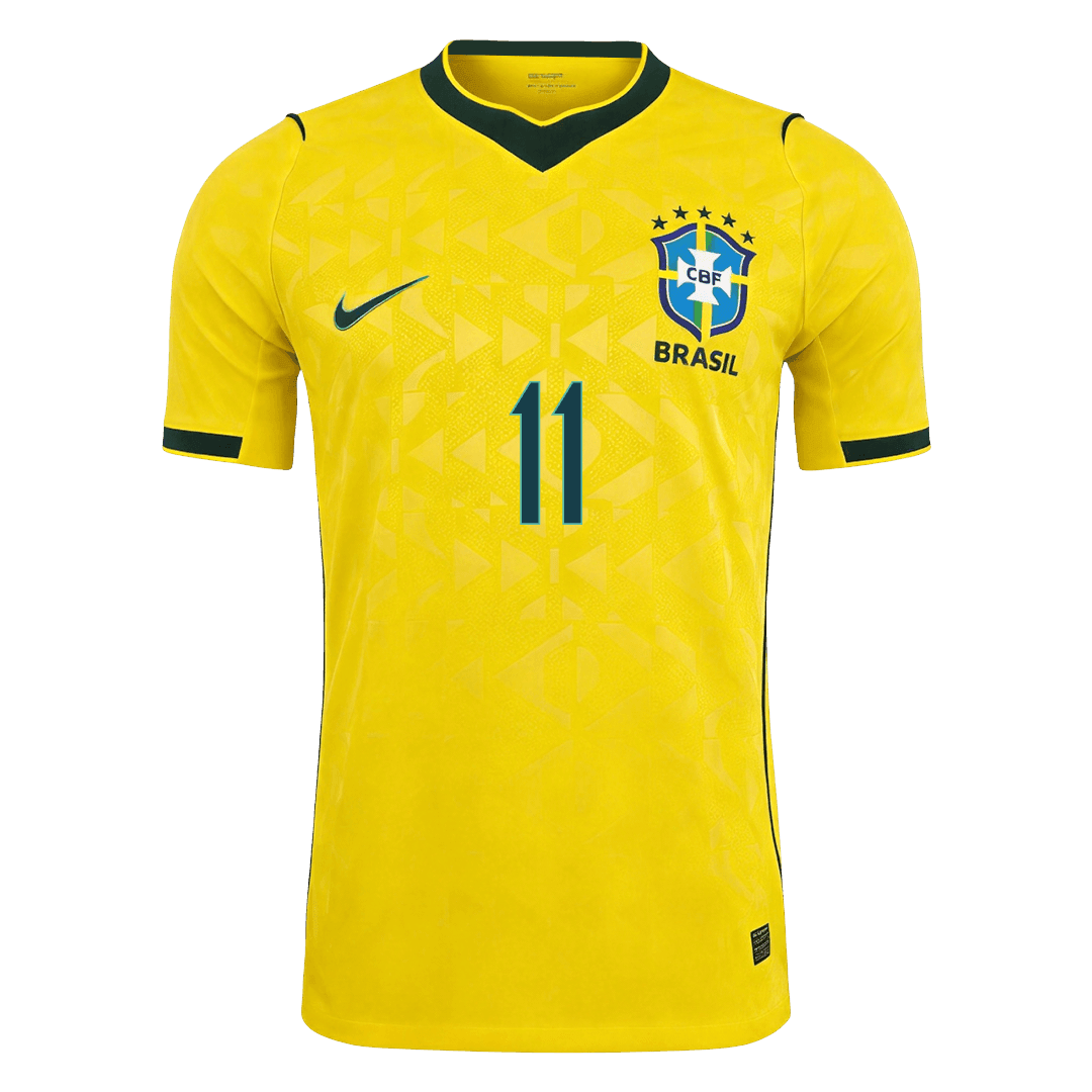 Authentic RAPHINHA #11 Brazil Home Soccer Jersey 2026