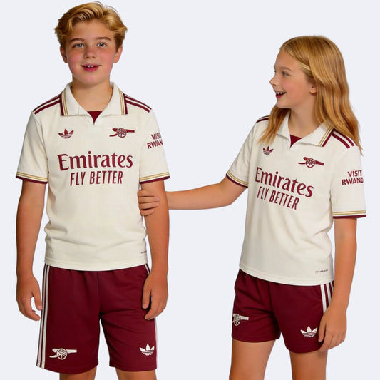 Kid's Arsenal Third Away Soccer Jersey Kit(Jersey+Shorts) 2025/26