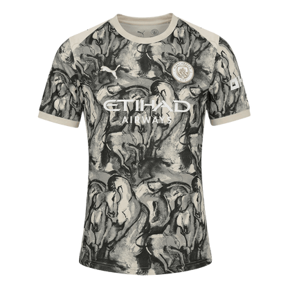 Manchester City Year of the Horse Soccer Jersey 25/26 Black&White